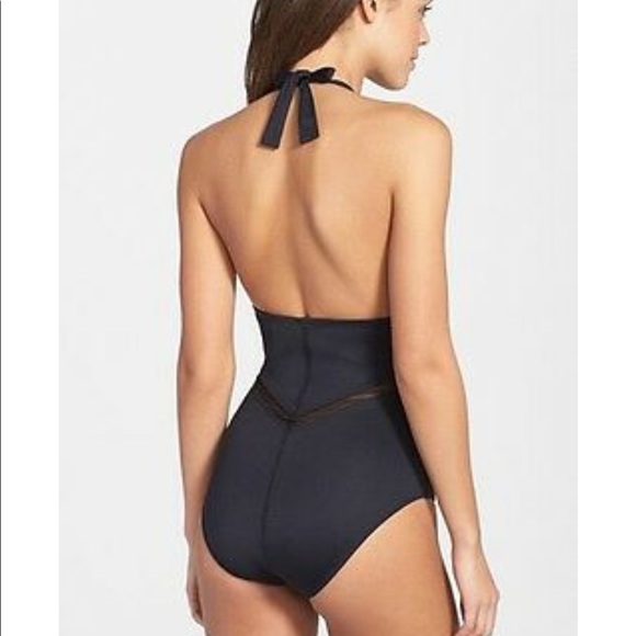 Small Vitamin A Neolux Scuba Maillot One Piece Swimsuit Black 8 - Picture 3 of 5